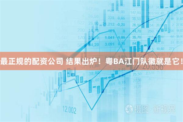 最正规的配资公司 结果出炉！粤BA江门队徽就是它！