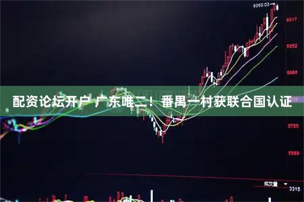 配资论坛开户 广东唯二！番禺一村获联合国认证